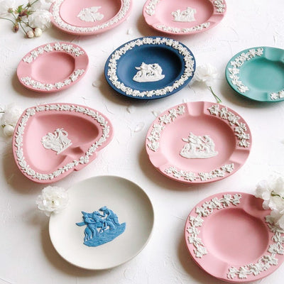 Set of 9 ,Pink Wedgwood Jasperware Trinket Dish
Made in England

Round Trinket Dish diameter: 11.2 cm
