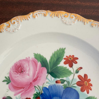 Antique Meissen Rococo Floral Plate 8.25”