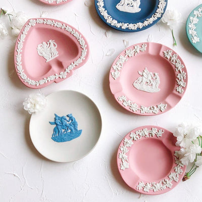 Set of 9 ,Pink Wedgwood Jasperware Trinket Dish
Made in England

Round Trinket Dish diameter: 11.2 cm
