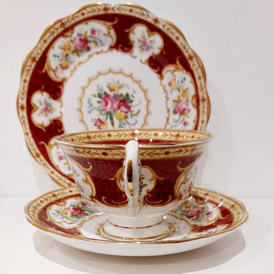 Royal Albert "Lady Hamilton" teacup and saucer sets ( set of 2)