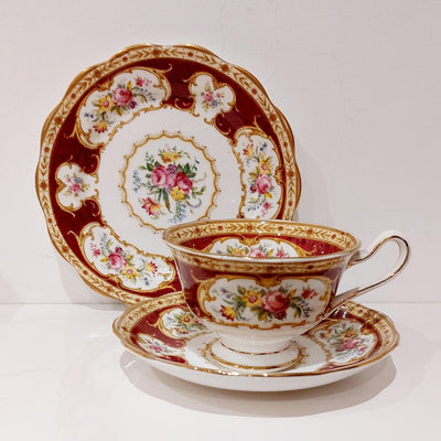 Royal Albert "Lady Hamilton" teacup and saucer sets ( set of 2)