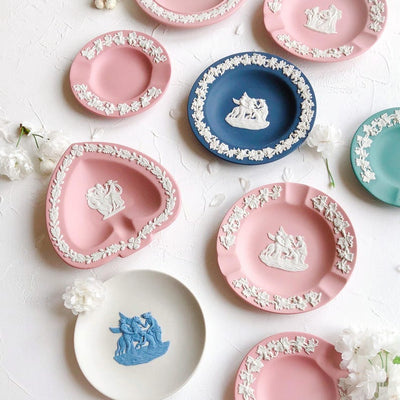 Set of 9 ,Pink Wedgwood Jasperware Trinket Dish
Made in England

Round Trinket Dish diameter: 11.2 cm