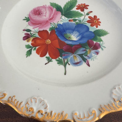 Antique Meissen Rococo Floral Plate 8.25”