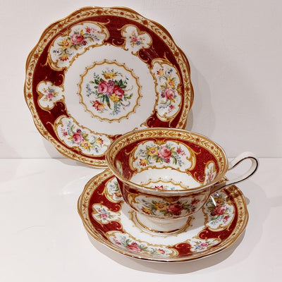 Royal Albert "Lady Hamilton" teacup and saucer sets ( set of 2)
