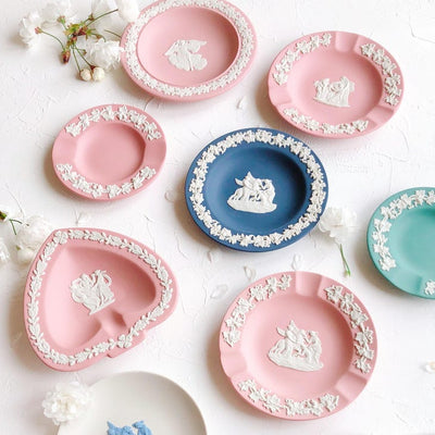 Set of 9 ,Pink Wedgwood Jasperware Trinket Dish
Made in England

Round Trinket Dish diameter: 11.2 cm