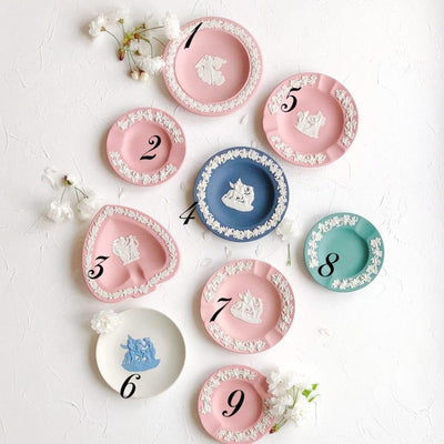 Set of 9 ,Pink Wedgwood Jasperware Trinket Dish
Made in England

Round Trinket Dish diameter: 11.2 cm