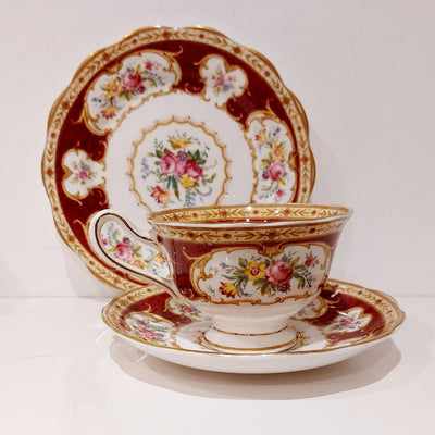 Royal Albert "Lady Hamilton" teacup and saucer sets ( set of 2)
