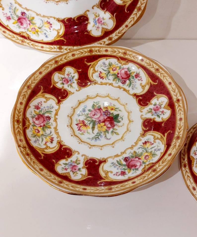 Royal Albert "Lady Hamilton" teacup and saucer sets ( set of 2)