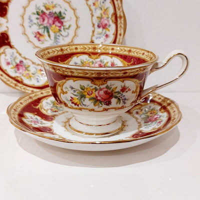 Royal Albert "Lady Hamilton" teacup and saucer sets ( set of 2)