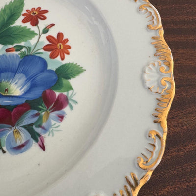 Antique Meissen Rococo Floral Plate 8.25”